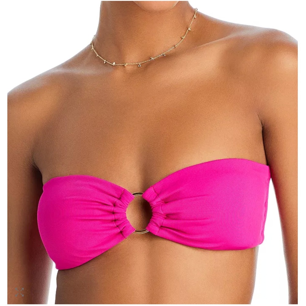 AQUA Swim Rib Ring Bandeau Bikini Set – Magenta – Size‎ XL